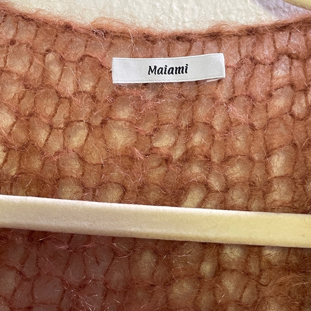 Rust Open-Knit Sweater - Picture 2 of 3